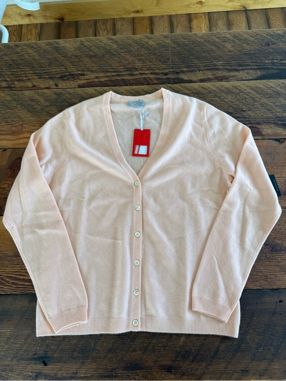 Pure Collection Light Pastel pink cashmere cardigan